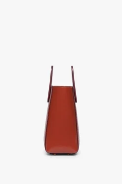 STAUD - MINI SHIRLEY LEATHER BAG COGNAC