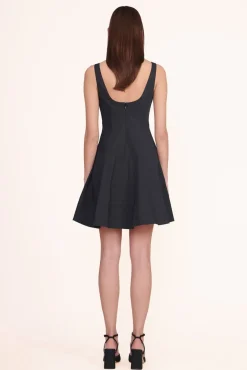 STAUD - MINI WELLS DRESS BLACK