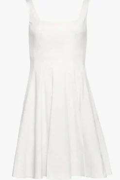 STAUD - MINI WELLS DRESS WHITE