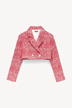 STAUD - NAVIGATION BLAZER PAPAYA CROSSHATCH