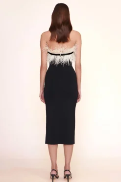 STAUD - NELLIE DRESS BLACK/IVORY BLACK IVORY