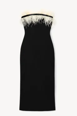 STAUD - NELLIE DRESS BLACK/IVORY BLACK IVORY