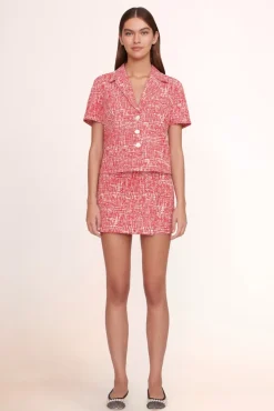 STAUD - NICOLA TOP PAPAYA CROSSHATCH