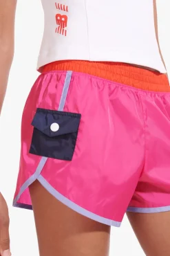STAUD - NYLON RUN SHORT FUCHSIA