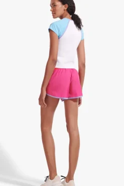 STAUD - NYLON RUN SHORT FUCHSIA
