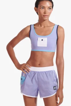 STAUD - NYLON RUN SHORT GALAXY PURPLE