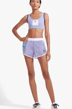 STAUD - NYLON RUN SHORT GALAXY PURPLE