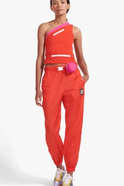 STAUD - NYLON TRACK PANT FIERY RED