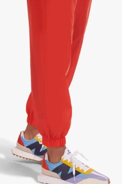 STAUD - NYLON TRACK PANT FIERY RED
