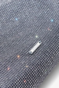 STAUD - PENNY CRYSTAL BAG BLACK BLACK RHINESTONE