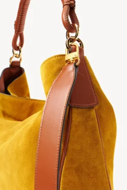 STAUD - PERRY BAG OCHER TAN SUEDE