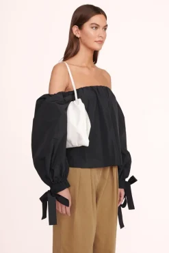 STAUD - PHOEBE BAG PATENT WHITE