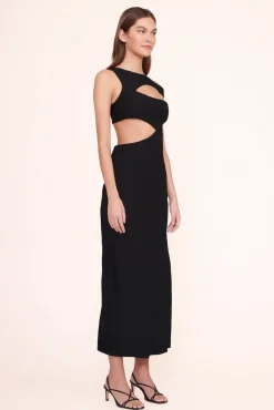 STAUD - PRISMATIC DRESS BLACK