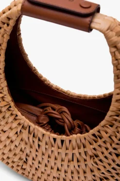 STAUD - RATTAN MOON BAG NATURAL