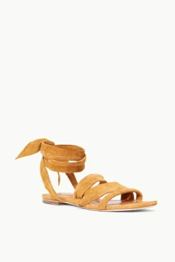 STAUD - RELLIE SANDAL SUEDE CASHEW