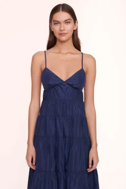 STAUD Occasion Dresses- RIPLEY DRESS NAVY