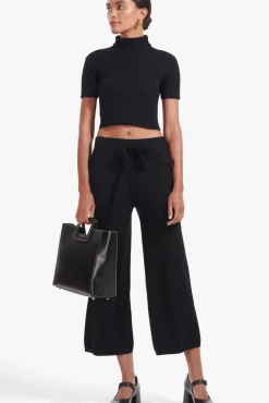 STAUD - SHIRLEY LEATHER BAG BLACK