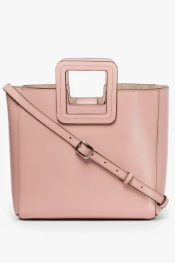 STAUD - SHIRLEY LEATHER BAG DARK BLUSH