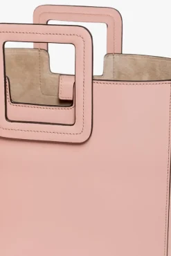 STAUD - SHIRLEY LEATHER BAG DARK BLUSH