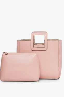 STAUD - SHIRLEY LEATHER BAG DARK BLUSH