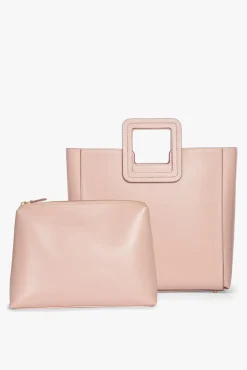 STAUD - SHIRLEY LEATHER BAG BLUSH