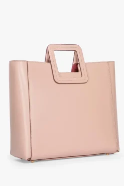 STAUD - SHIRLEY LEATHER BAG BLUSH