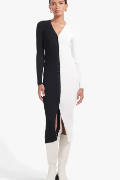 STAUD - SHOKO SWEATER BLACK WHITE