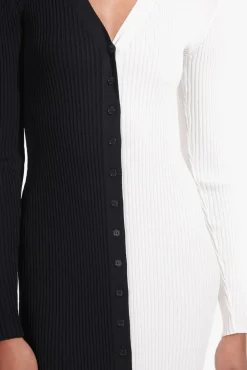 STAUD - SHOKO SWEATER BLACK WHITE