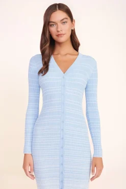 STAUD - SHOKO SWEATER FRENCH BLUE WHITE