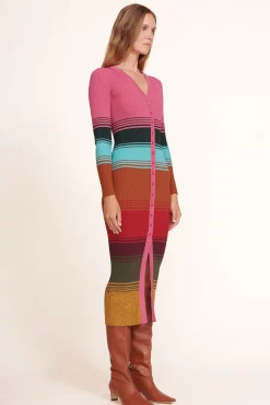 STAUD - SHOKO SWEATER MOSAIC STRIPE