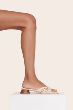 STAUD - SIMONE CROCHET HEEL CREAM