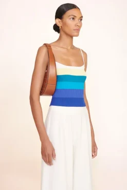 STAUD - SLATTED MOON BAG TAN