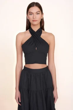 STAUD - SMOCKED KAI TOP BLACK