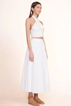 STAUD - SMOCKED KAI TOP WHITE