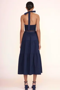 STAUD - SOLANGE HEEL GROSGRAIN NAVY