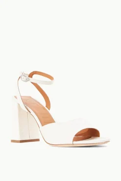 STAUD - SOLANGE HEEL GROSGRAIN WHITE