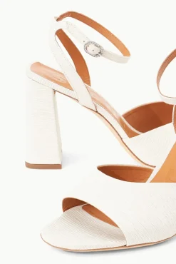 STAUD - SOLANGE HEEL GROSGRAIN WHITE