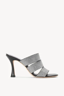 STAUD - SONNY RHINESTONE SANDAL BLACK BLACK RHINESTONE