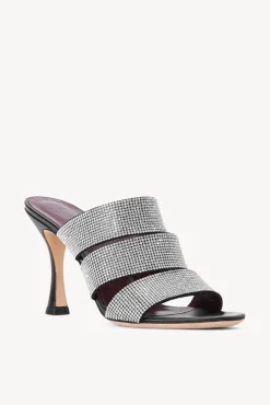 STAUD - SONNY RHINESTONE SANDAL BLACK BLACK RHINESTONE