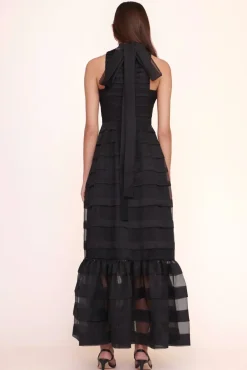 STAUD - SPIRAL DRESS BLACK