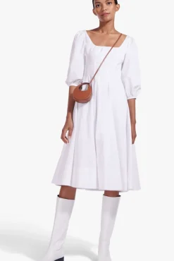 STAUD - SWELLS DRESS WHITE