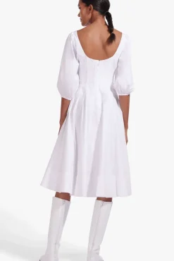 STAUD - SWELLS DRESS WHITE