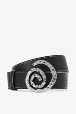 STAUD - SWIRL BUCKLE BELT BLACK