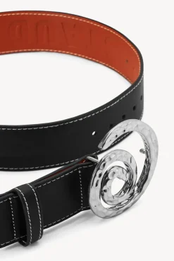 STAUD - SWIRL BUCKLE BELT BLACK