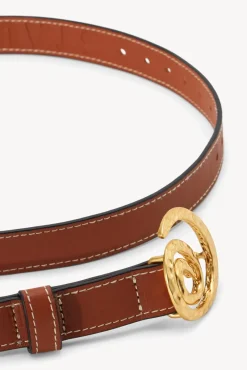 STAUD - SWIRL BUCKLE BELT TAN