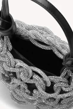 STAUD - TINI CRYSTAL BAG BLACK BLACK RHINESTONE