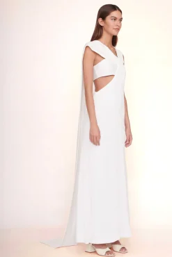 STAUD - TITANIUM DRESS WHITE