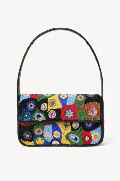 STAUD - TOMMY BEADED BAG BLACK MILLEFIORI