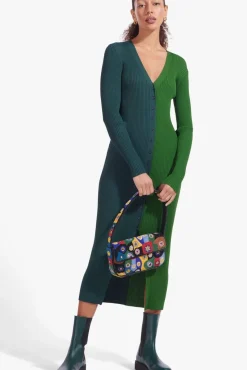 STAUD - TOMMY BEADED BAG BLACK MILLEFIORI