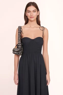 STAUD - TOMMY BEADED BAG BLACK WHITE